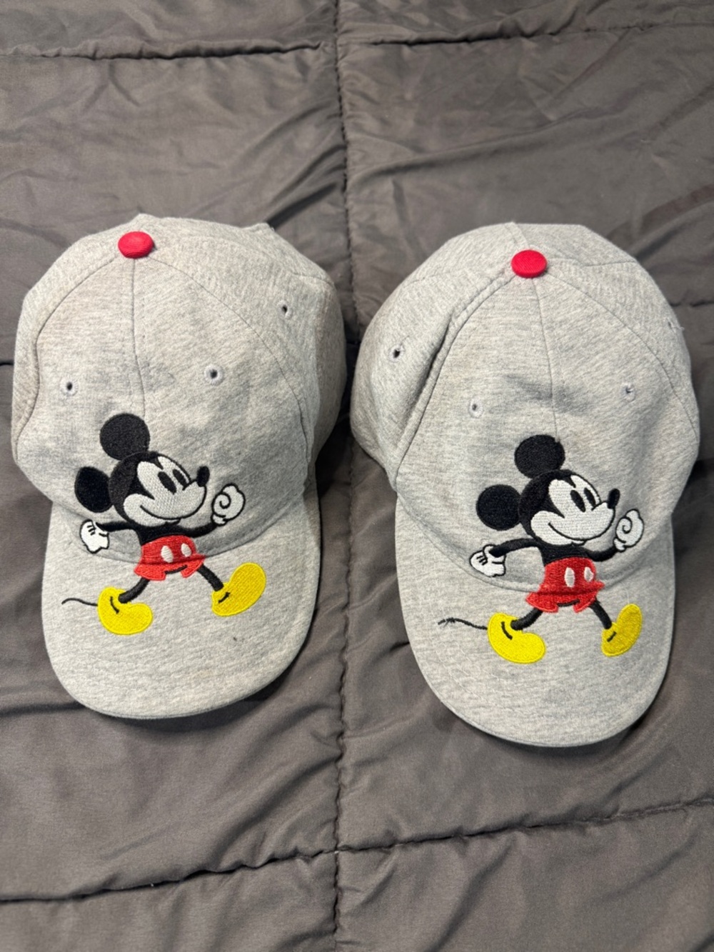 Mickey Mouse Hat Set (2T-4T) Matching Twin Sibling Caps Disney Kids Bundle